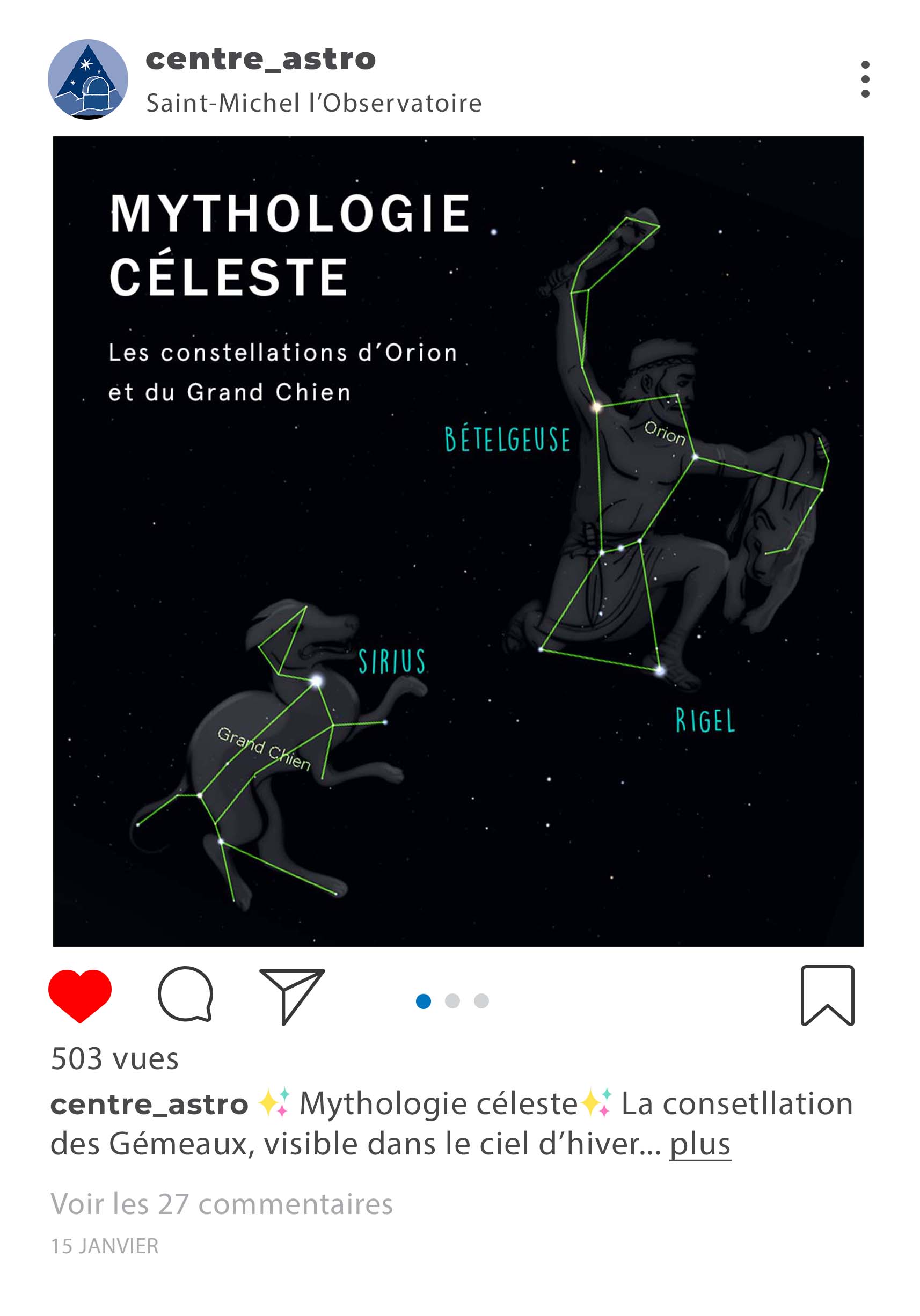 Observer le ciel à l'oeil et apprendre les constellations au Centre d'Astronomie de Saint-Michel l'Observatoire