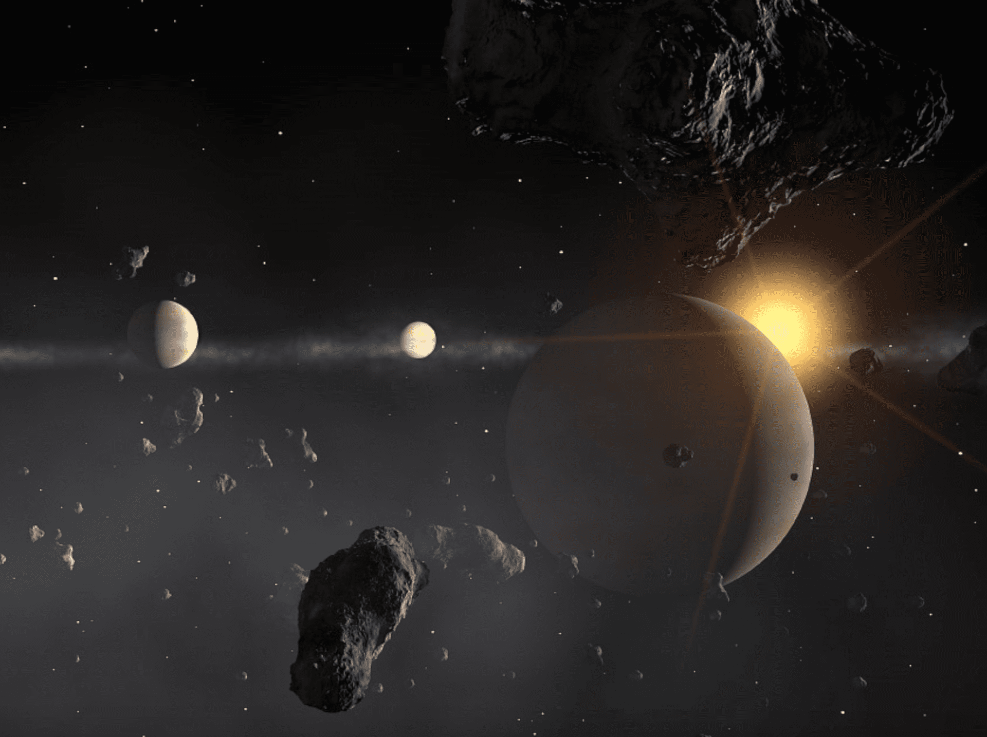 ESO_image d'artiste d'un système exoplanétaire